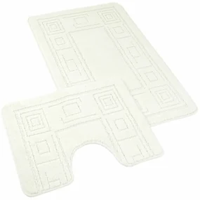 Set de covorașe de baie  KvalitexOrnament crem, 60 x 100 cm, 60 x 50 cm