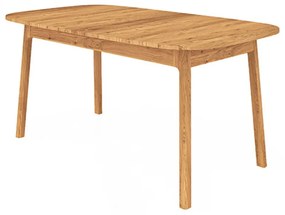Masă de dining în culoare naturală din lemn de stejar 90x160 cm Twig – The Beds