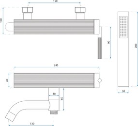 Baterie de cada REA Argon crom periat
