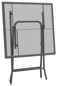 Set mobilier gradina 5 piese antracit plasa metalica expandata Lungime masa 60 cm, 5