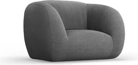 Fotoliu gri cu tapițerie din stofă bouclé Essen – Cosmopolitan Design