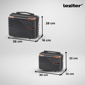 TraveLux Urban XXII gurulós bőrönd szett fekete