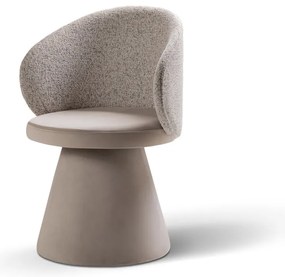 Fotoliu bej cu tapițerie din catifea Inez – Micadoni