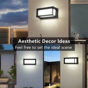 Brilagi - Aplică LED de exterior cu senzor PARKER, 12W/230V, negru, IP44