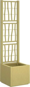 vidaXL Ghiveci de grădină cu trellis Verde 36 x 36 x 140 cm PP