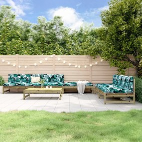 3186619 vidaXL Set mobilier relaxare de grădină, 6 piese, lemn de pin tratat