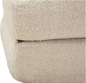 Fotoliu alb extensibil cu tapițerie din țesătură bouclé Faster – Mauro Ferretti