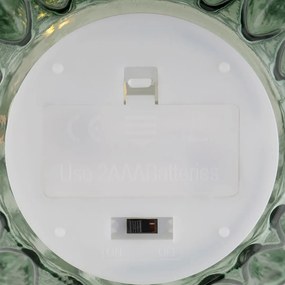 Sfesnic decorativ din sticla Culoare verde, LED MADRID