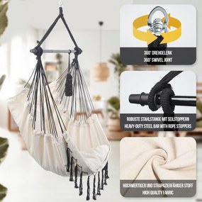 MIADOMODO Balansoar suspendat, bej