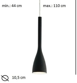 Pendul modern diametru 10,5 cm FLUT SP1 SMALL nero 035710
