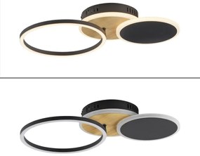 Plafonieră LED SEVENT LED/25,5W/230V negru/maro Leuchten Direkt 14116-78