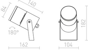 Corp de iluminat LED de exterior ROSS LED/9W/230V IP65 RED-Design Rendl-R11754