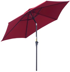 Outsunny Umbrelă de Grădină Inclinabilă cu Manivelă, Rezistentă la UV, Φ2.6x2.35m, Diverse Culori | Aosom Romania