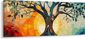 Tablou – Mozaic – soare și arbore I. (120x50 cm)