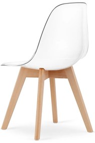Scaun KITO transparent cu picioare din fag