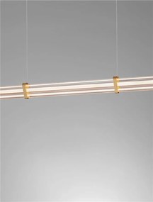 Lustra LED 2700K suspendata design liniar PHEME auriu periat