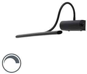 Aplică de perete de design neagră 32 cm cu LED inclus cu dimmer - Tableau