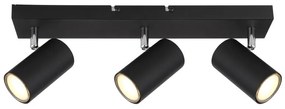 Plafoniera cu 3 spoturi directionabile design modern ROBBY negru mat