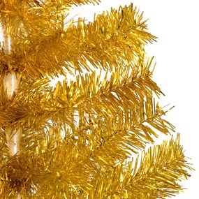 Brad de Craciun artificial cu LED globuri auriu 120 cm PET gold and rose, 120 x 65 cm, 1