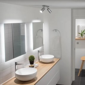 Spot pentru baie Brilagi SELE 2xGU10/30W/230V IP44 argintiu