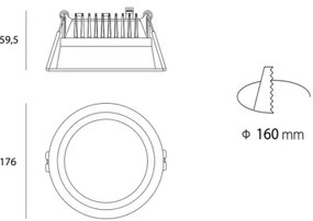 Corp de iluminat LED încastrat pentru baie ZETA LED/25W/230V 3000K IP44 LED2