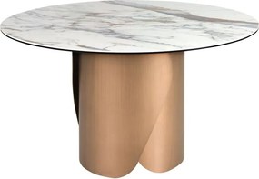 Masa rotunda design LUX Porcelain Marble 140cm