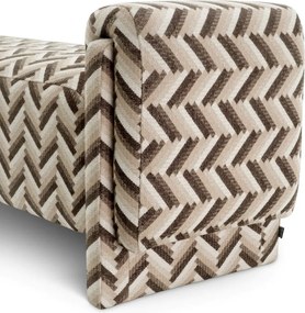 Bancheta eleganta design LUX Del Vale, Chevron brown