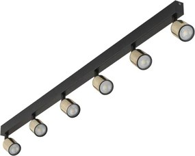 Spot LED RGBW dimabil TOP 6xGU10/6,5W/230V 2700-6500K negru/auriu