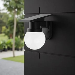 Lampă solară LED de perete LED/3,7V 3000/4000/6400K IP54 1800 mAh neagră + telecomandă