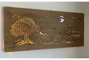 Li-Go 5478/DUB2 - Decorațiune de perete LED reglabilă, 24 W, 230 V, 130 x 60 cm, stejar