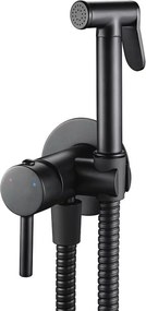 Dus igienic cu baterie negru mat Rea Loop cu baterie incastrata