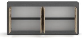 Comodă RUNEA, maro deschis/antracit