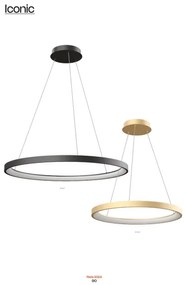 Lustră LED dimabilă pe cablu Redo 01-2677 ICONIC LED/60W/230V d. 68 cm negru