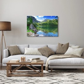 Tablou cu lac în munții Tatra (90x60 cm)
