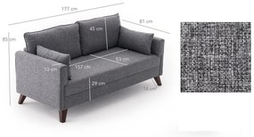 Canapea Bella Sofa For 2 Pr - Grey