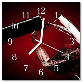 Ceas de perete din sticla pătrat Sticla de vin roșu Bucătărie