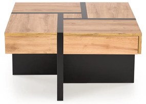Masă de cafea Shanell 80 (stejar craft + negru). 1092459