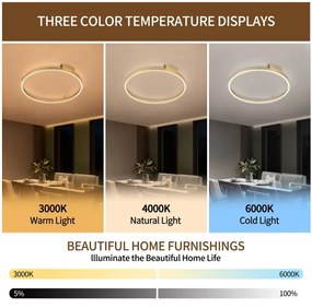 Brilagi - Corp de iluminat LED dimabil PORTOFINO LED/60W/230V diam. 80 cm auriu + telecomandă