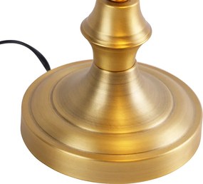 Lampă inteligentă de birou bronz cu sticlă ambră incl. WiFi A60 - Banker