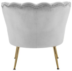 Fotoliu gri deschis cu tapițerie din catifea Kelsey – Støraa