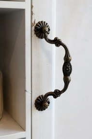 Etajera de perete shabby chic, din lemn reciclat si metal