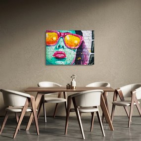 Tablou pe sticlă - Graffiti (70x50 cm)