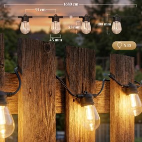 HOMCOM Ghirlandă cu globuri, lumini perdea RGBW, IP44 rezistentă la apă pentru decor interior și exterior | Aosom Romania