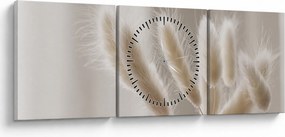 Tablou - Cozi de iepure (cu ceas) (90x30 cm)