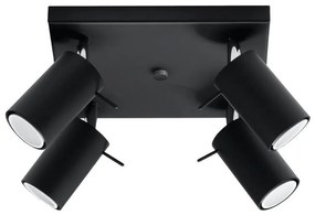 Spot LED ASMUS 4xGU10/7W/230V negru Brilagi