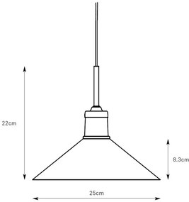 Lustră pe cablu Markslöjd 108867 VELA 1xE27/40W/230V alamă/alb
