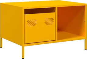 vidaXL Măsuță de cafea galben muștar oțel laminat la rece