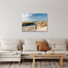 Tablou - Plaja cu nisip de pe insula Langeoog, Germania (70x50 cm)