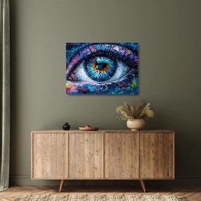 Tablou pe sticlă - Pictura ochilor (70x50 cm)