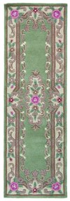 Covor din lână Flair Rugs Aubusson, 67 x 210 cm, verde